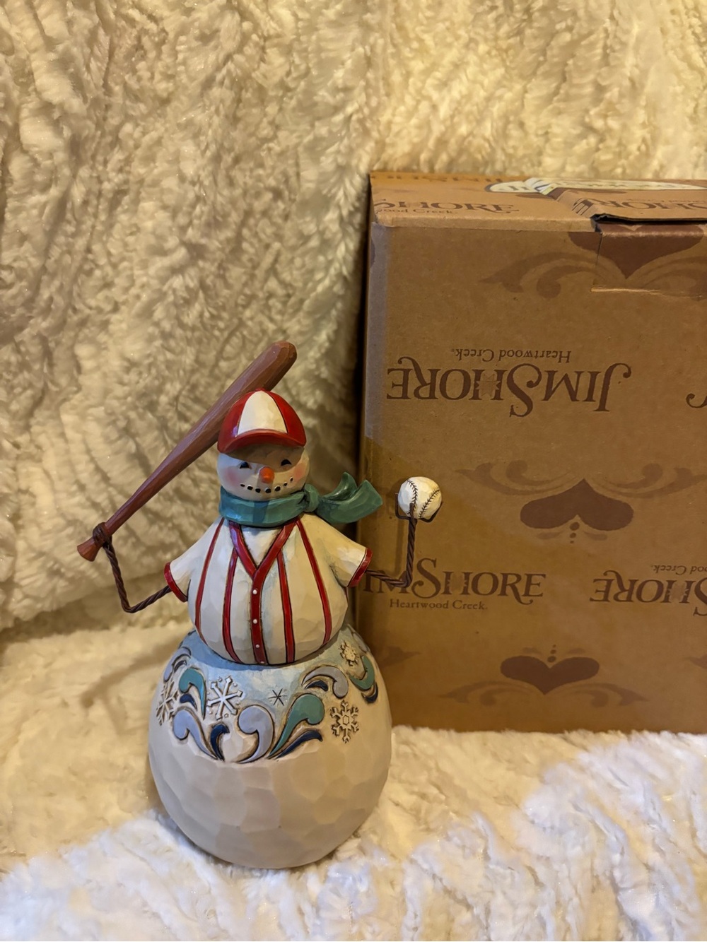 Jim Shore Heartwood Creek baseball figurine